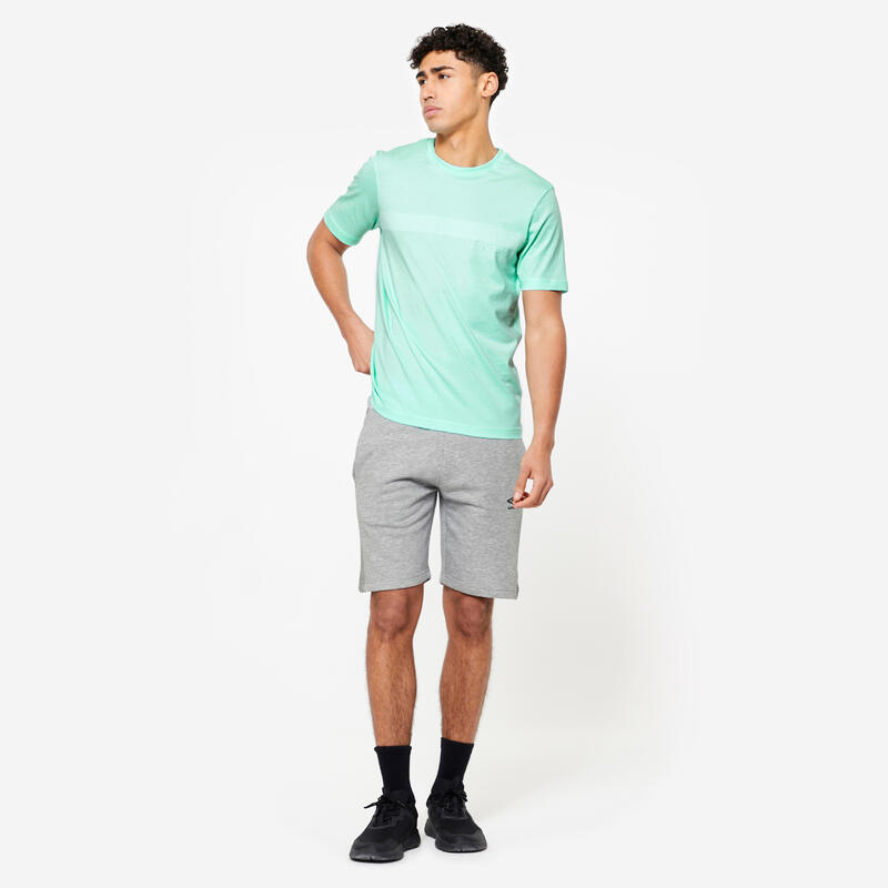 Short UMBRO homme coton gris chiné