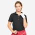 Women's golf cotton short-sleeved polo shirt - MW500 Black