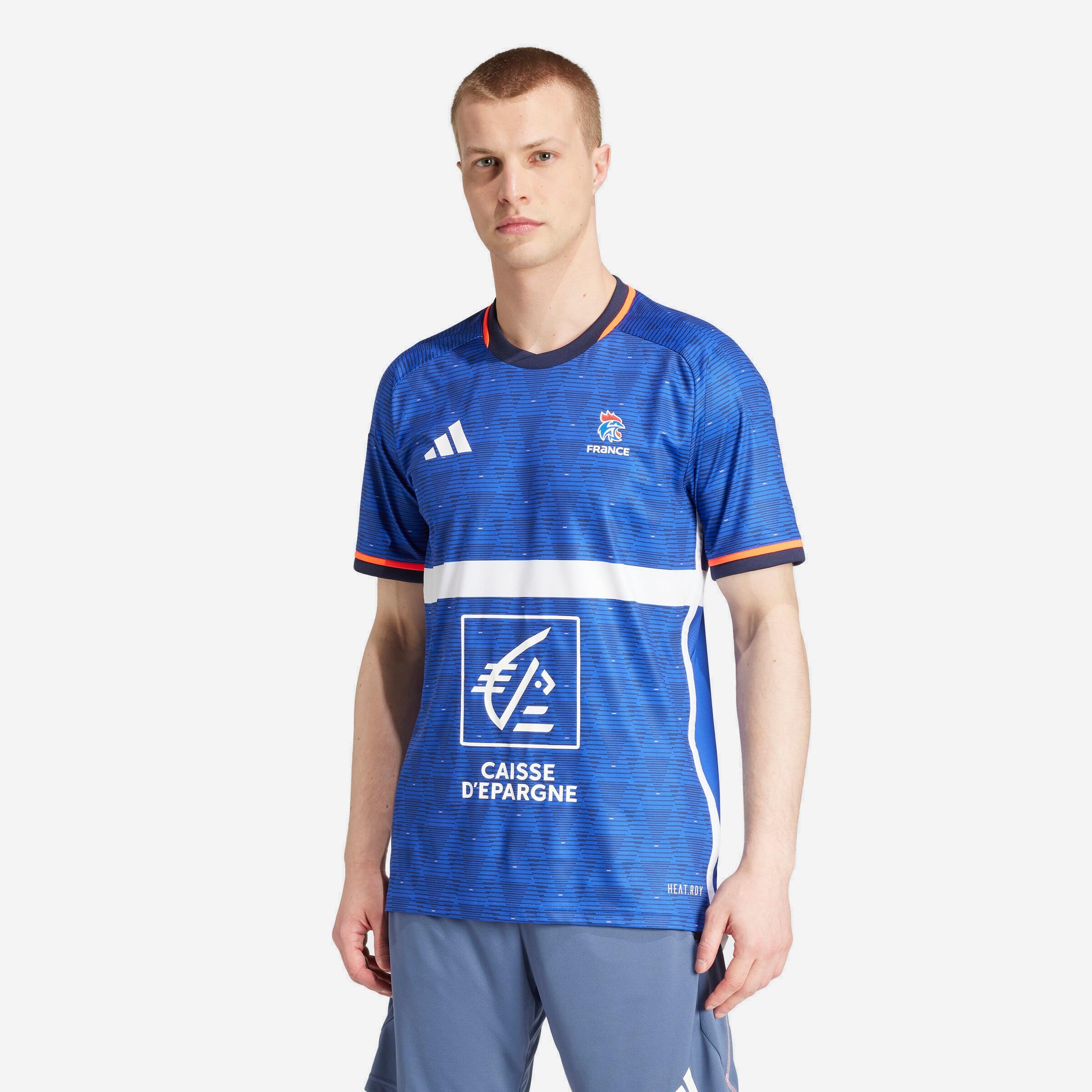 ADIDAS Maillot Handball France 2024 - Coupe Homme Bleu
