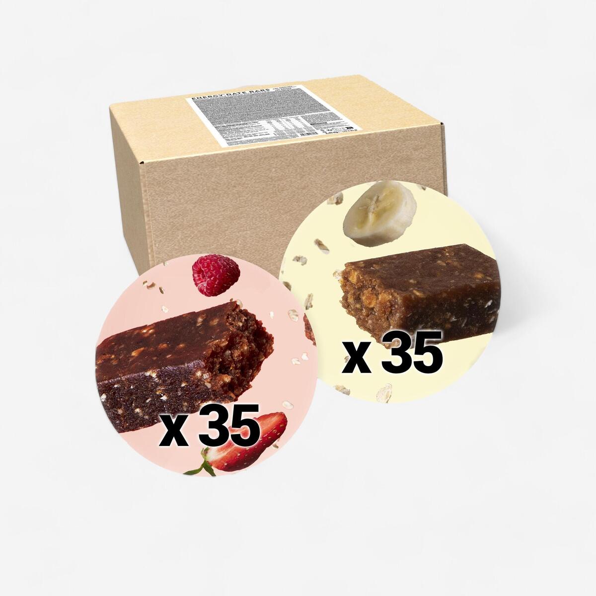 Barre énergétique aux dattes 70x35g Banane et Fruits Rouges