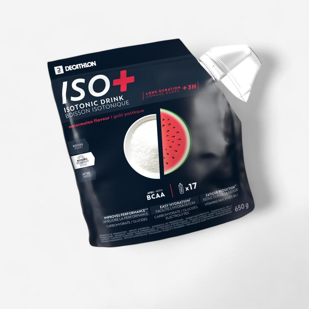 Izotoninio gėrimo milteliai „Iso+“, 650 g, arbūzų skonio