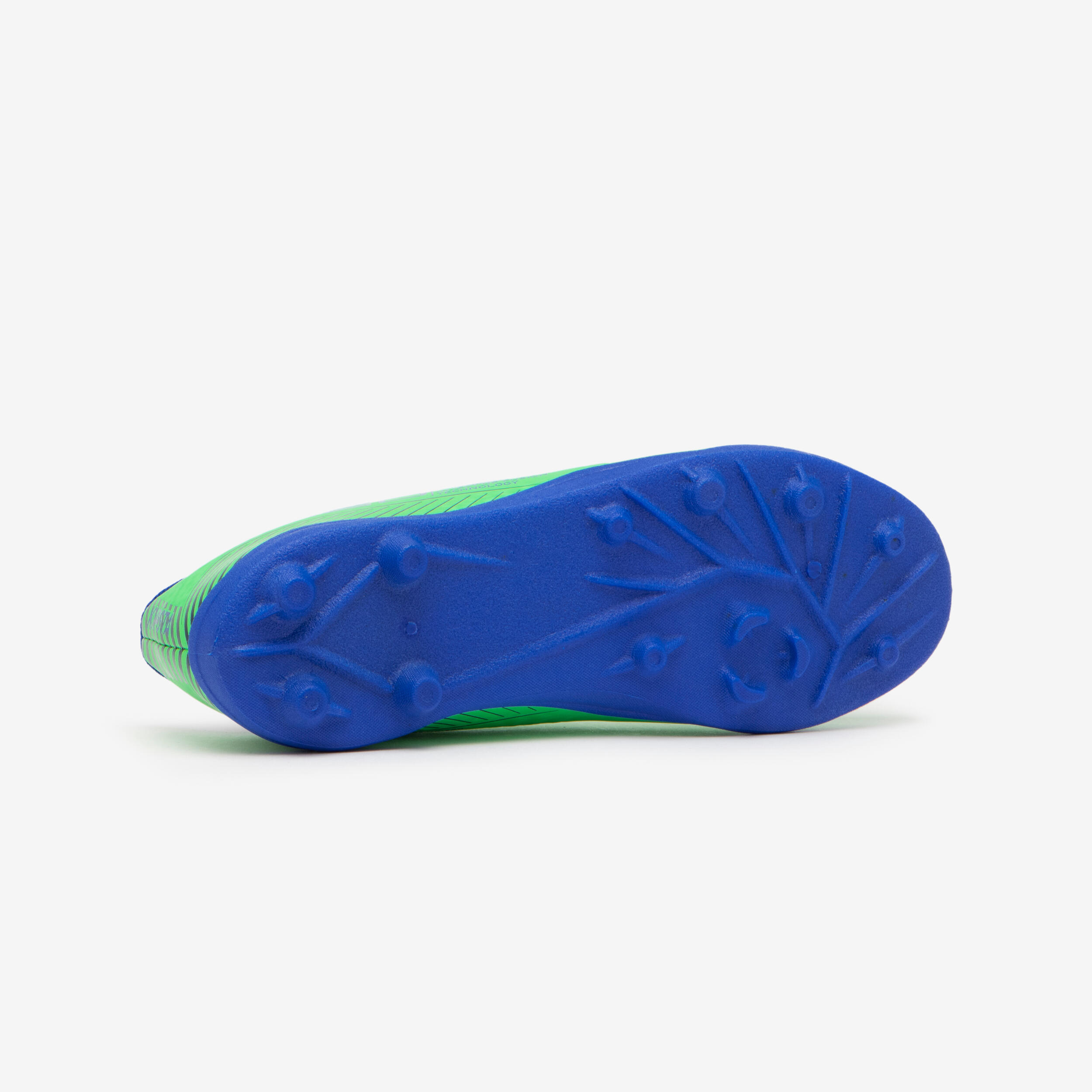 Voetbalschoenen voor kinderen 160 AG/FG met veters marineblauw/groen 4/7