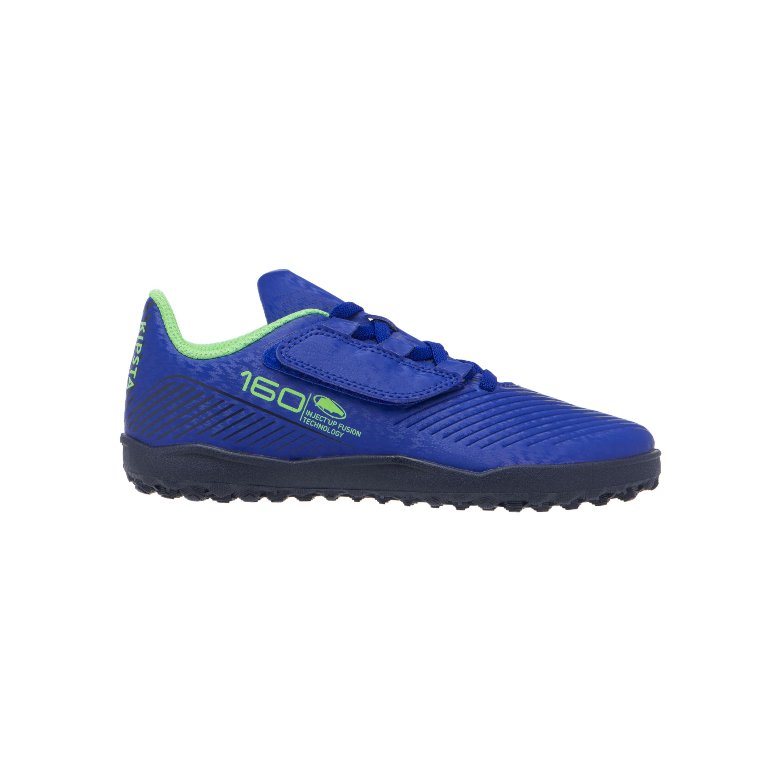 CHILDREN'S 160 EASY TURF SCRATCH SOCCER BOOTS BLUE