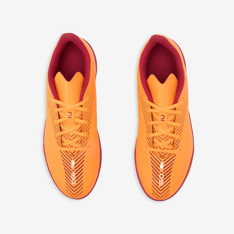 CHAUSSURES DE FOOTBALL ENFANT A LACETS 160 JR TURF .TF ORANGE