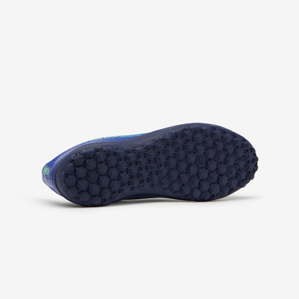 CHAUSSURES DE FOOTBALL ENFANT A LACETS 160 JR TURF .TF BLEU
