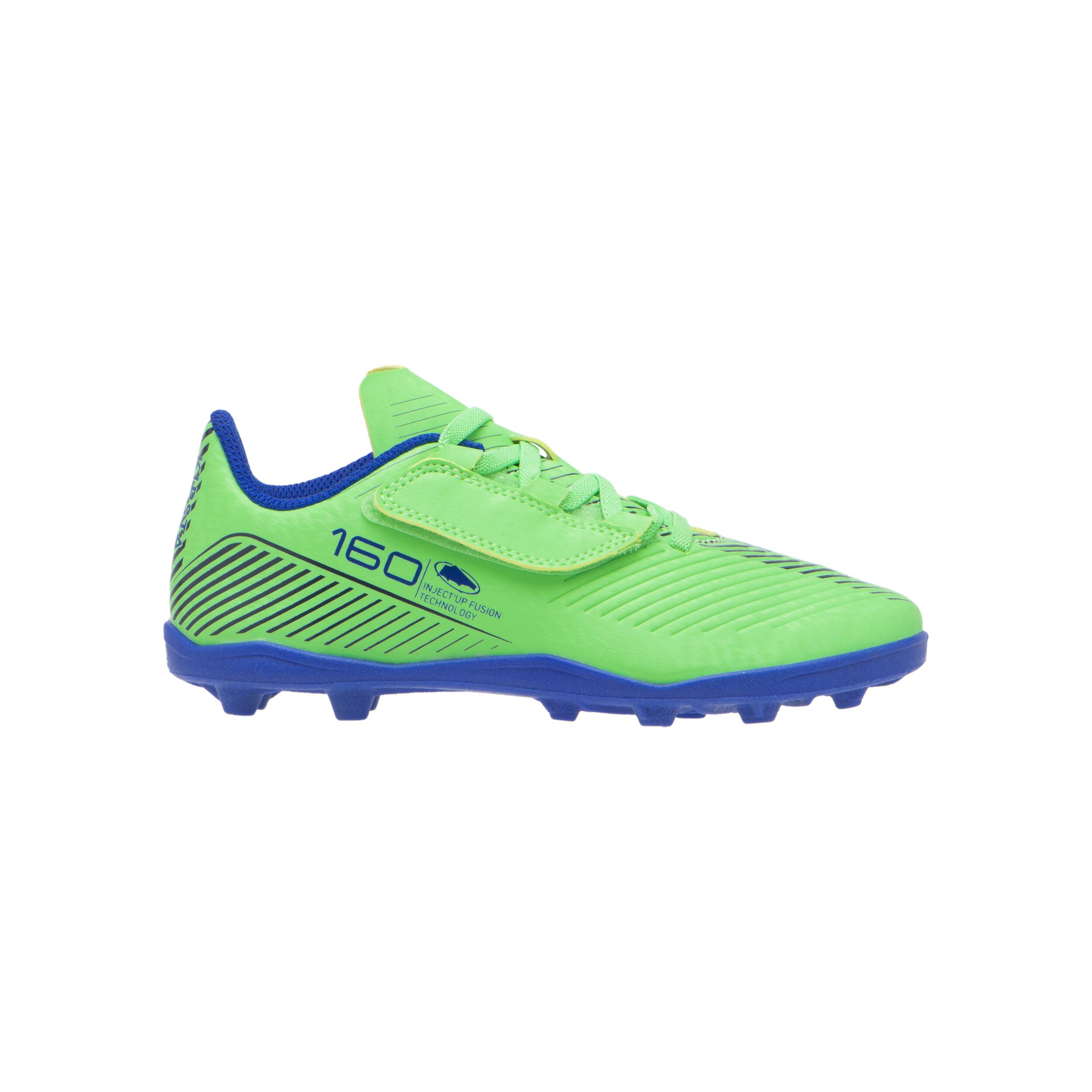 Kids' Rip-Tab Football Boots 160 Easy AG/FG - Green