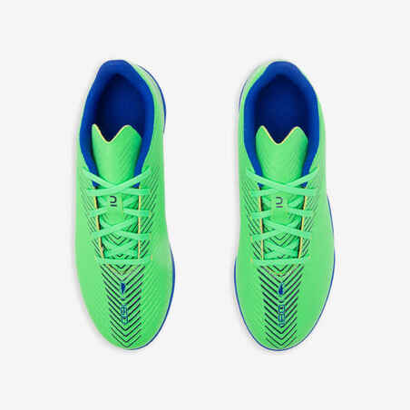 Kids' Lace-Up Football Boots 160 MG - Navy Blue/Green