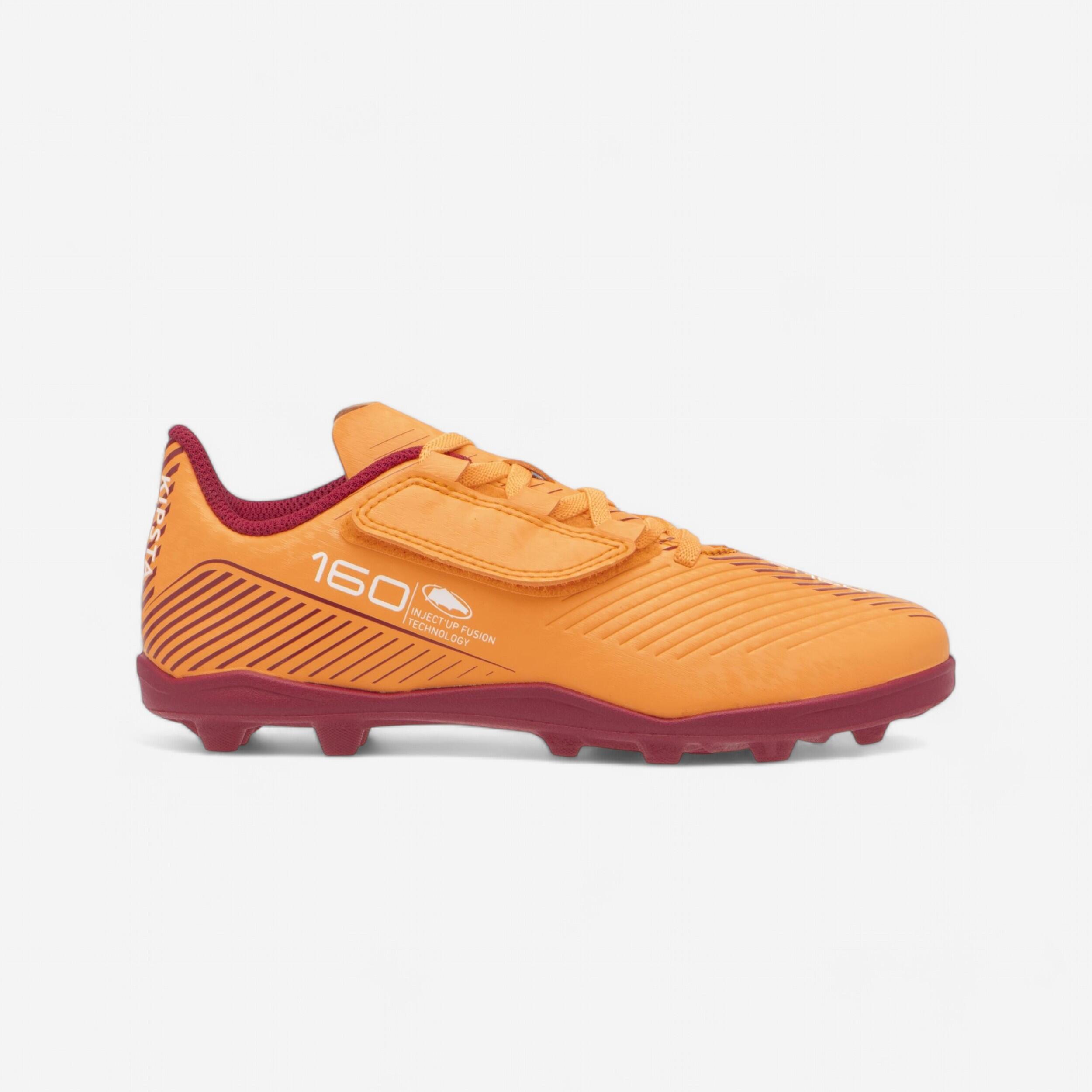 Kids' Hook and Loop Soccer Cleats, 160 MG Easy - KIPSTA