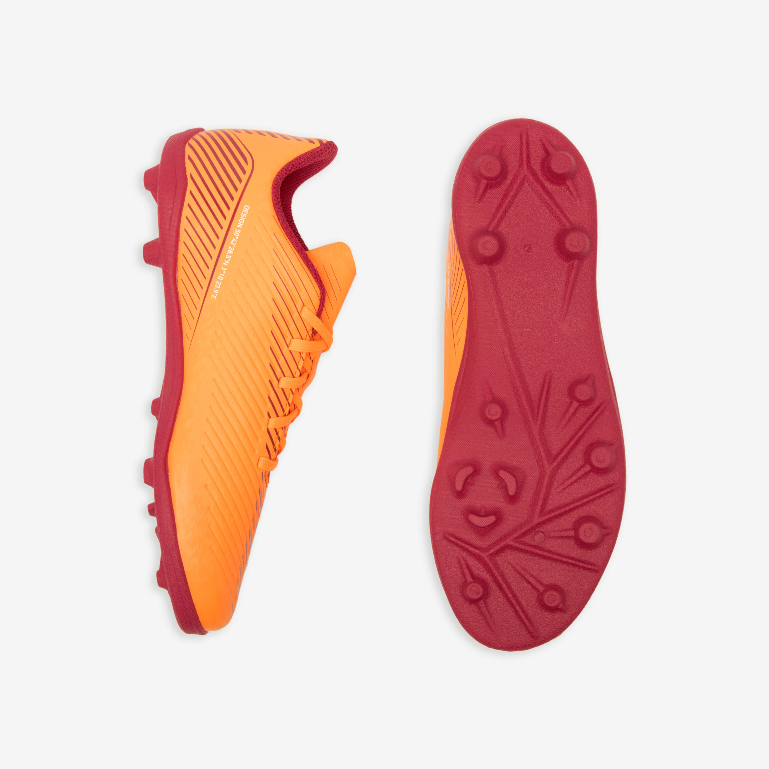 Chaussures de soccer à lacets enfant, 160 MG 6/7