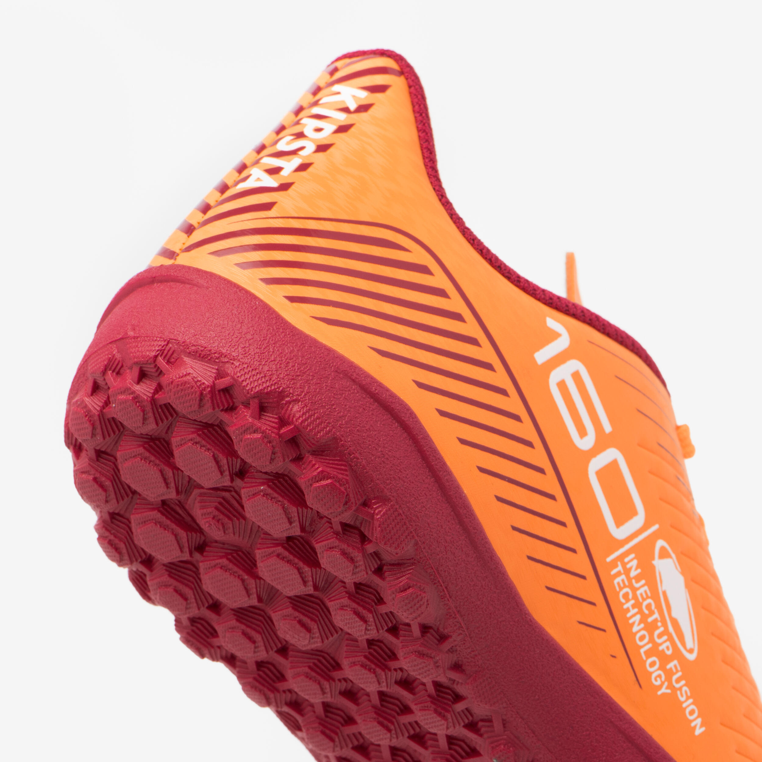 BOTAS DE FÚTBOL NIÑO CON CORDONES 160 JR TURF TF NARANJA 3/7