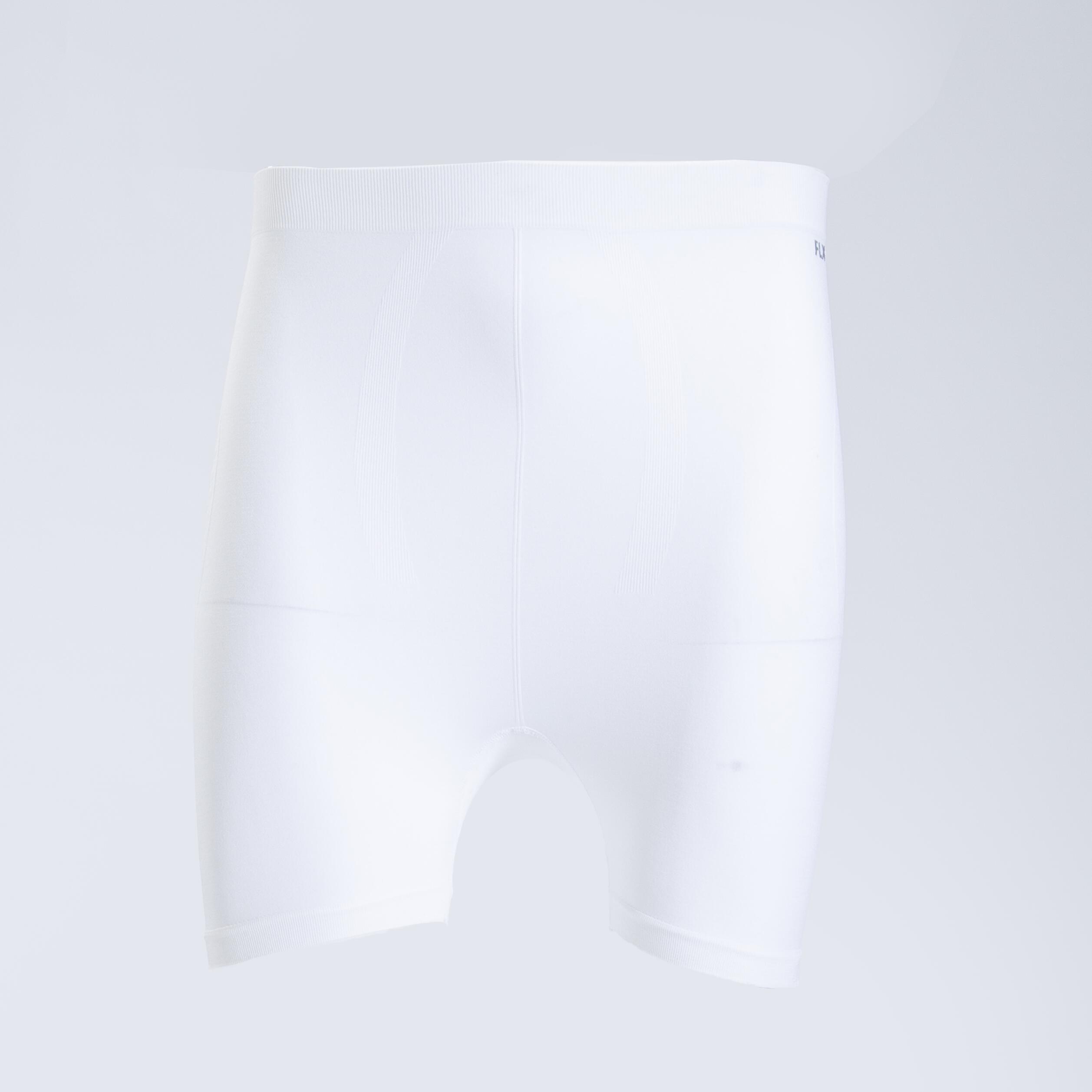 Men Cricket Compression Shorts Groin Guard Compatible - White