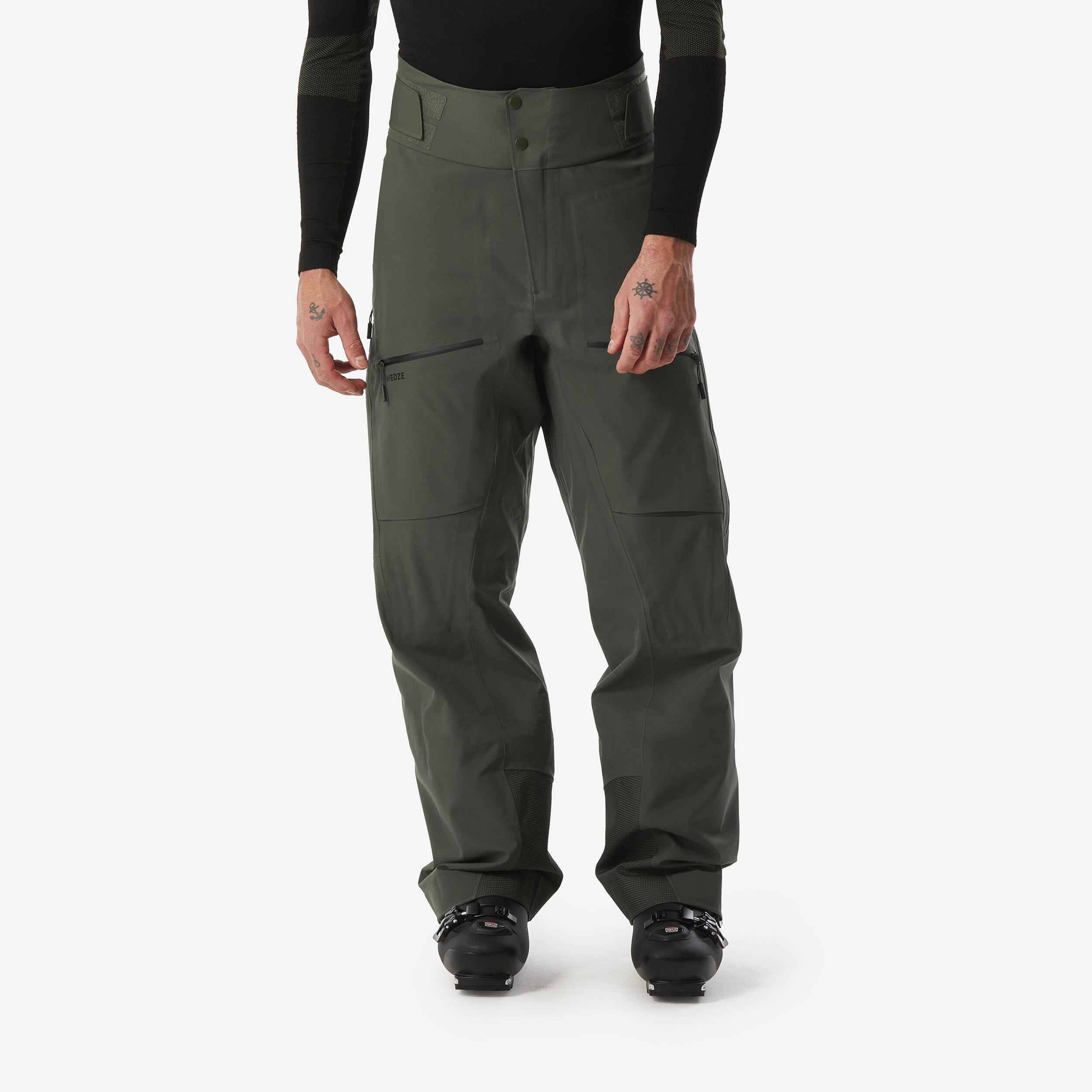 Pantaloni sci uomo FR500 verde oliva |  Wedze