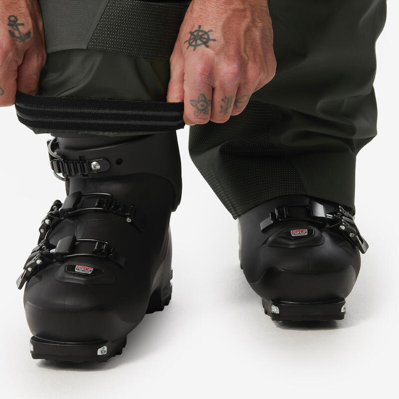 Pantalon călduros și impermeabil schi FR500 Kaki Bărbați