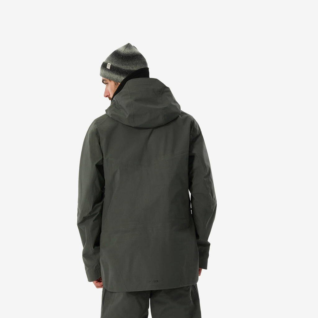 Men’s warm and breathable ski jacket, FR500 - Dark Green