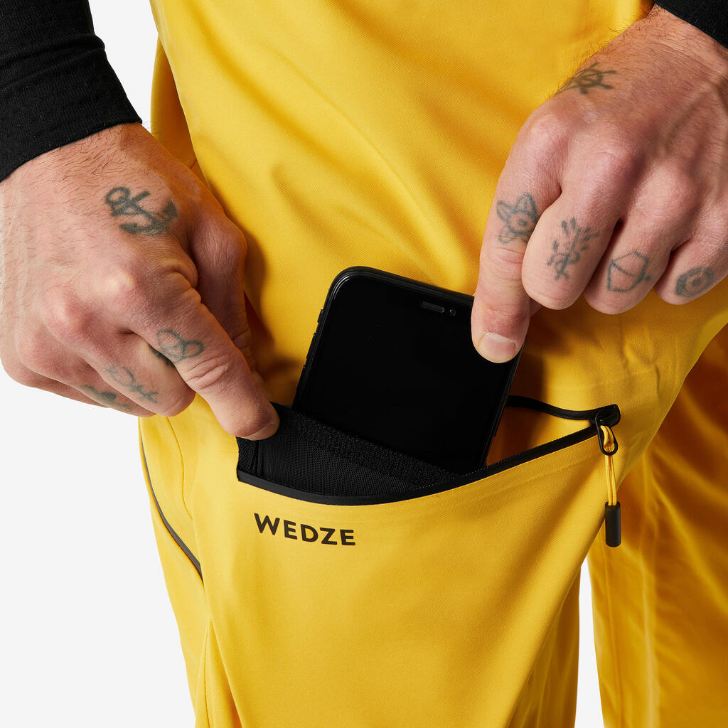 Tople i vodootporne pantalone za skijanje FR500 - muške