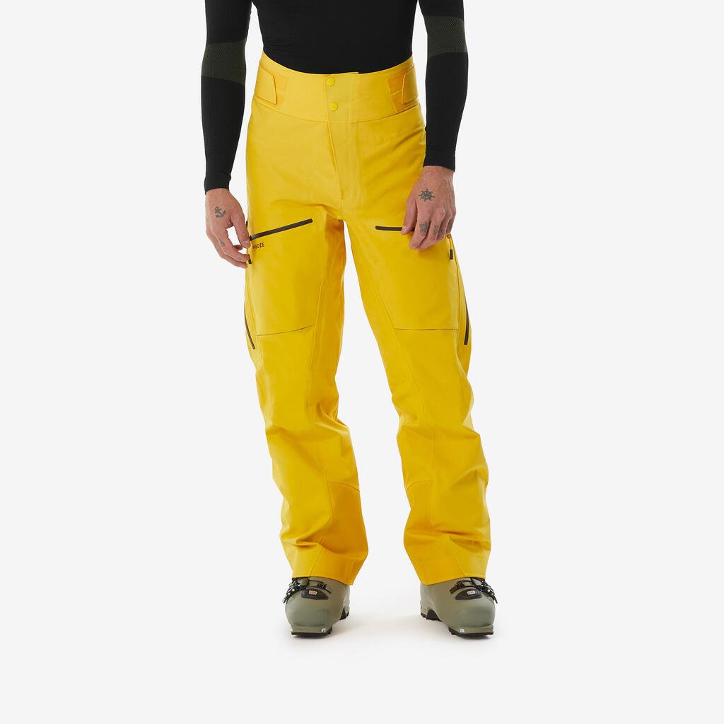 Men’s Warm and Waterproof Ski Trousers FR500 - Yellow