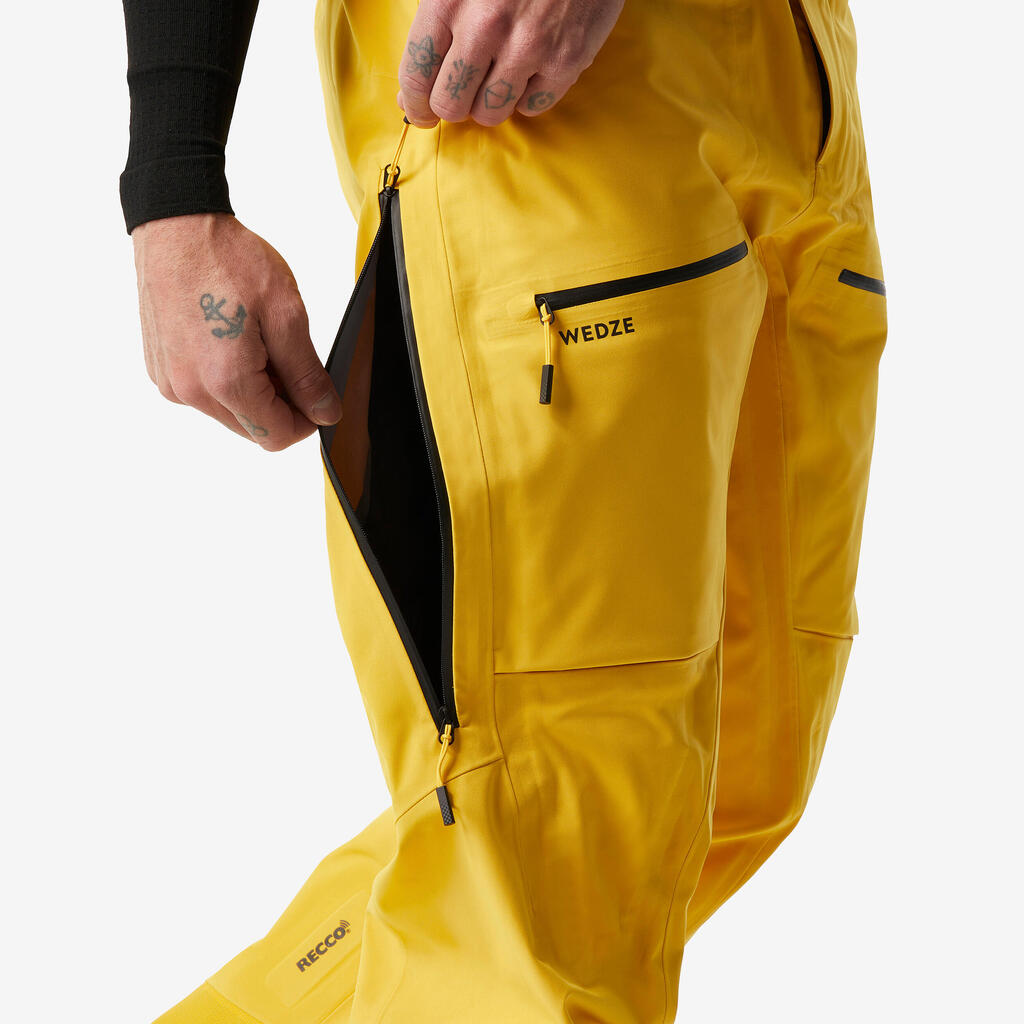 Tople i vodootporne pantalone za skijanje FR500 - muške