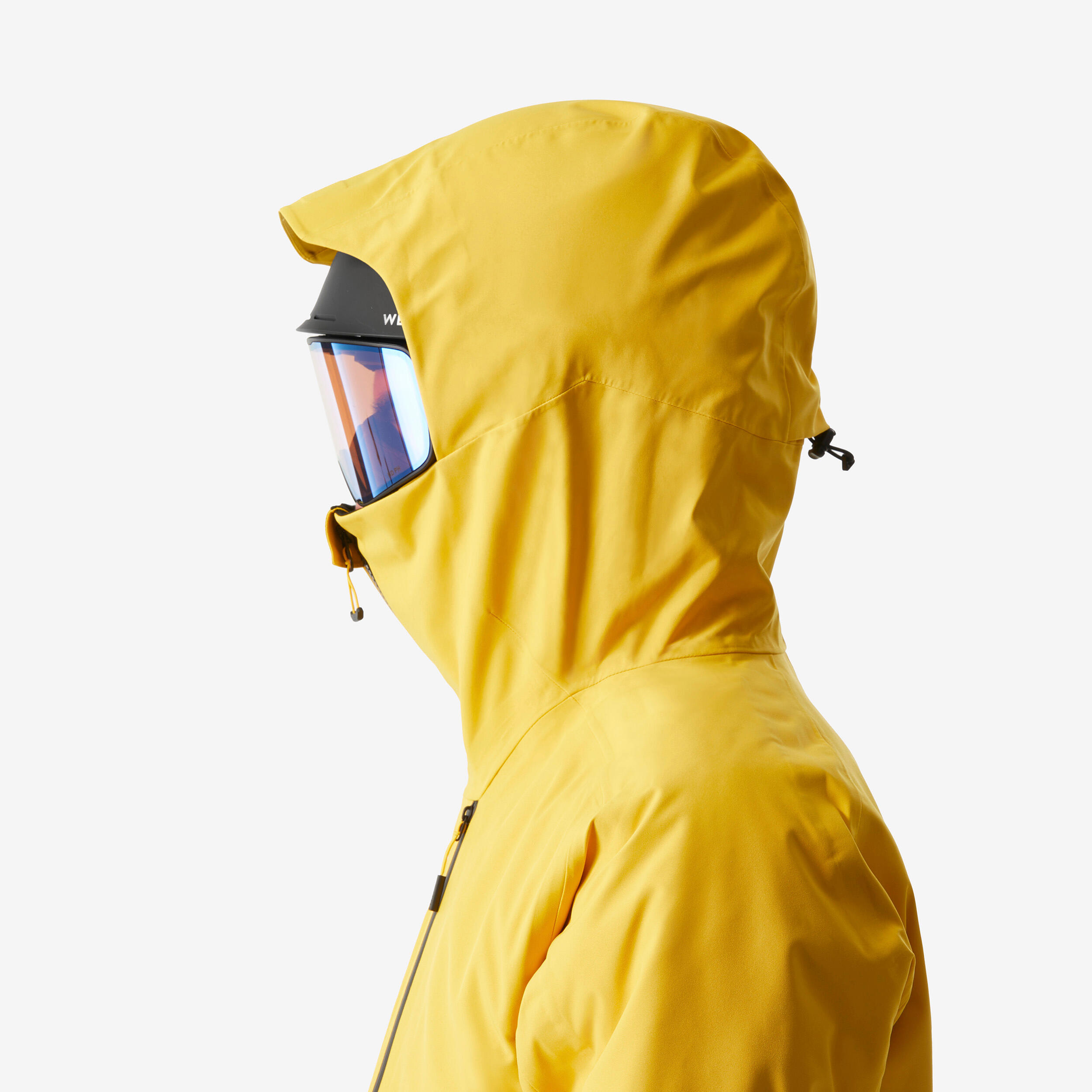 Men’s warm and breathable ski jacket FR500 - Yellow 7/8