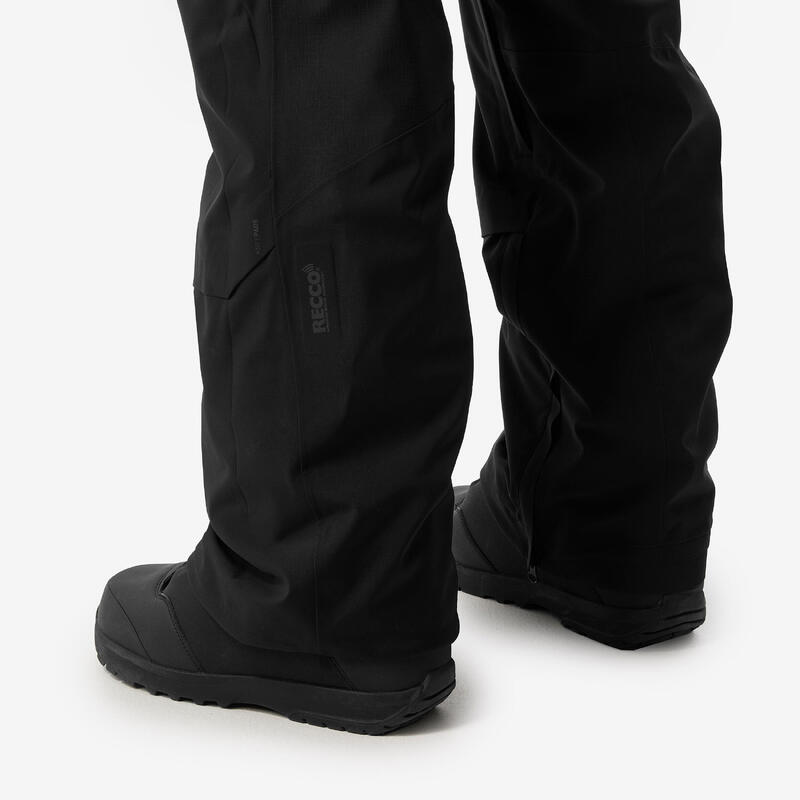 Snowboardhose Latzhose Herren wasserdicht - 900 schwarz 