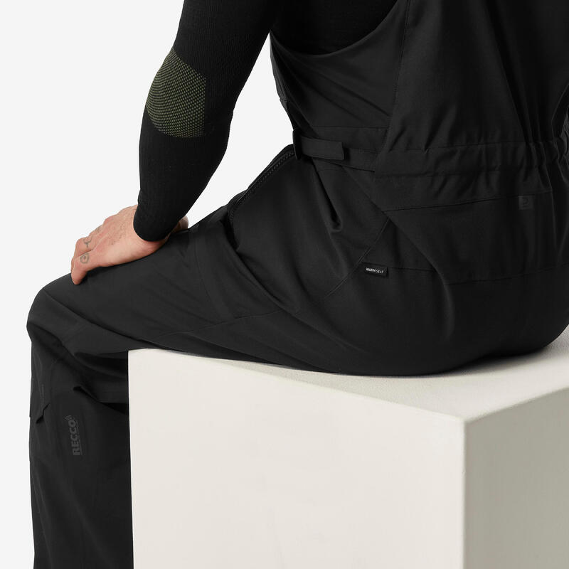 Salopetă impermeabilă și practică snowboard/schi SNB BIB 900 Negru Bărbați