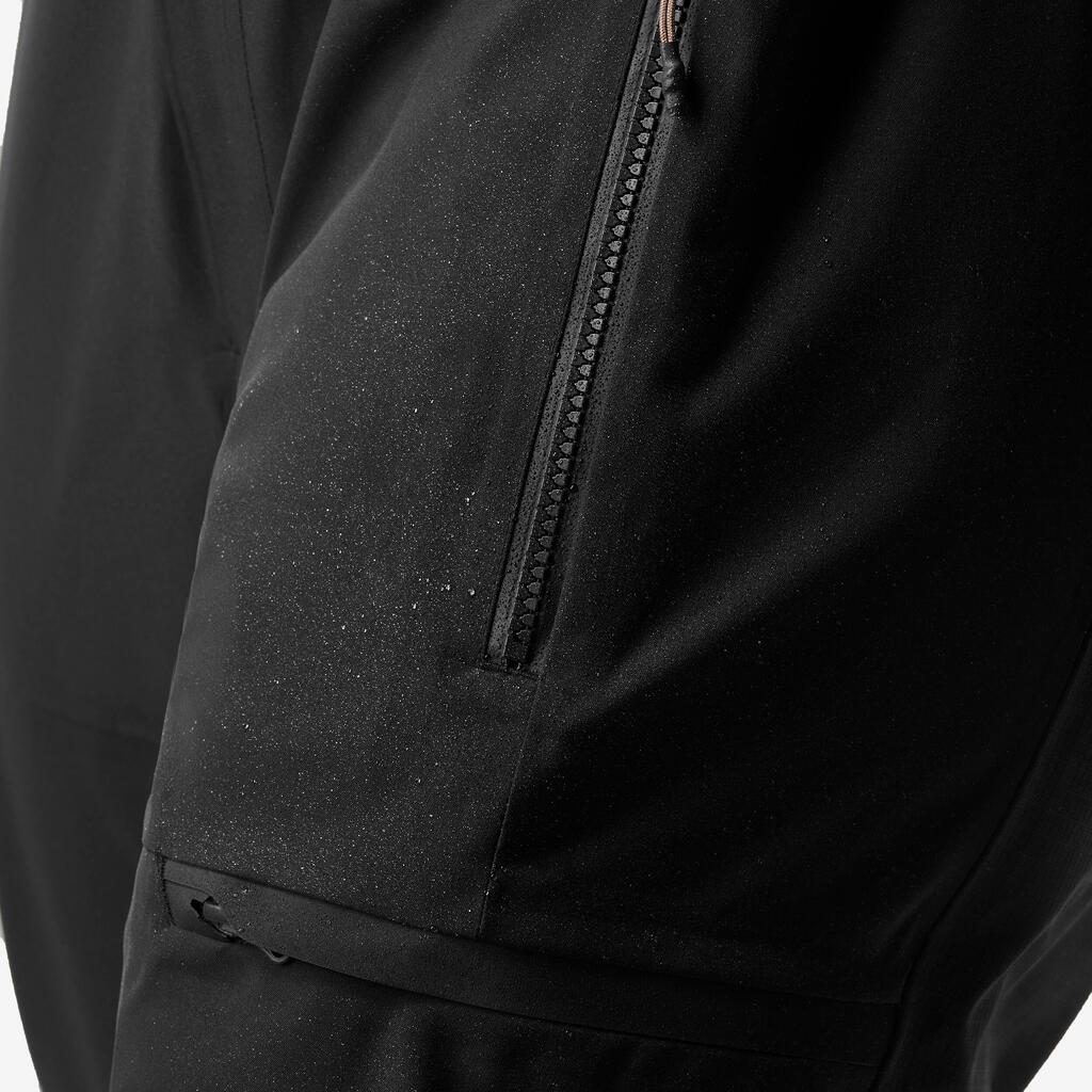 Crne muške vodootporne pantalone za snoubording 900