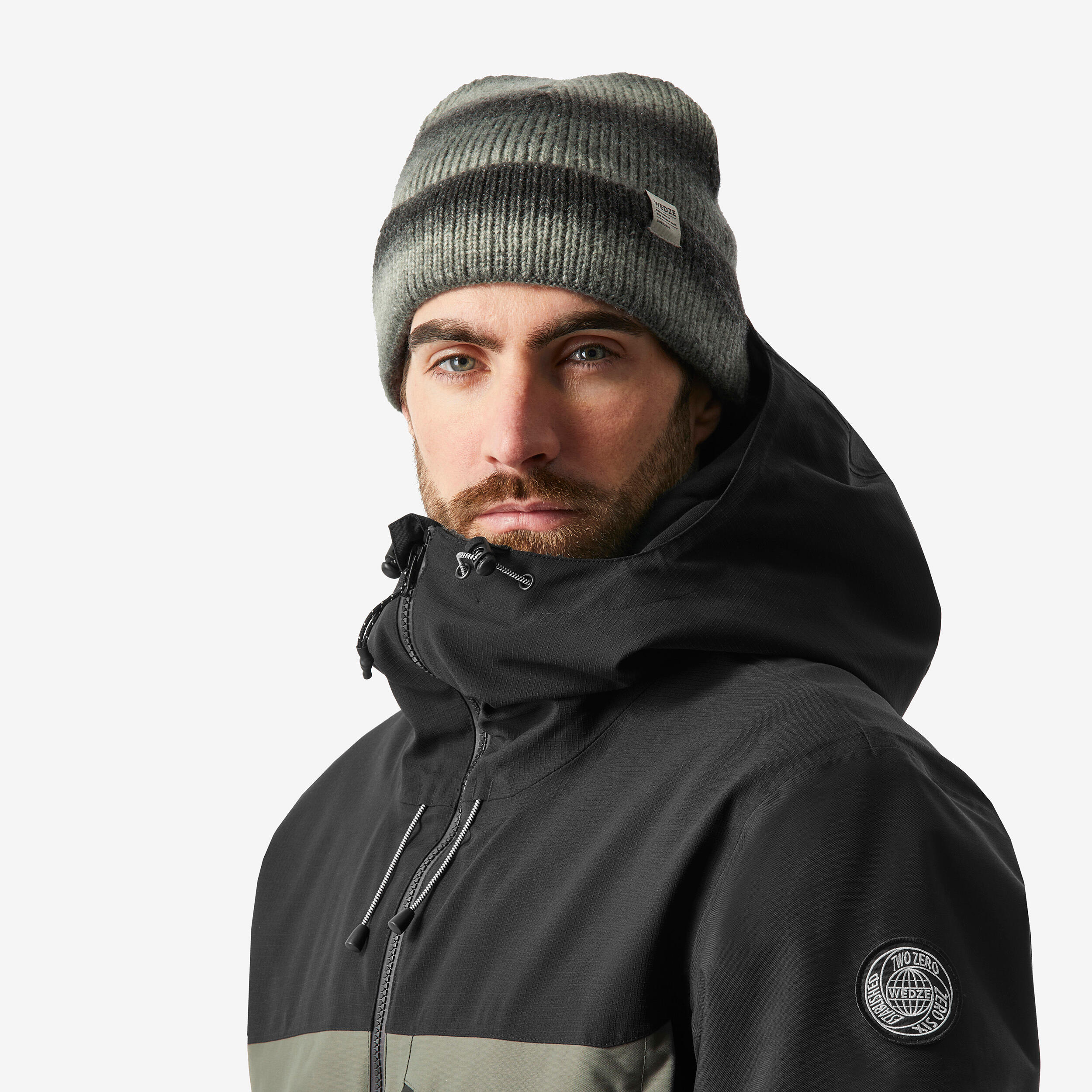 Snowboardjacke Herren warm abriebfest - SNB 500 Ziprotec khaki/schwarz 6/11