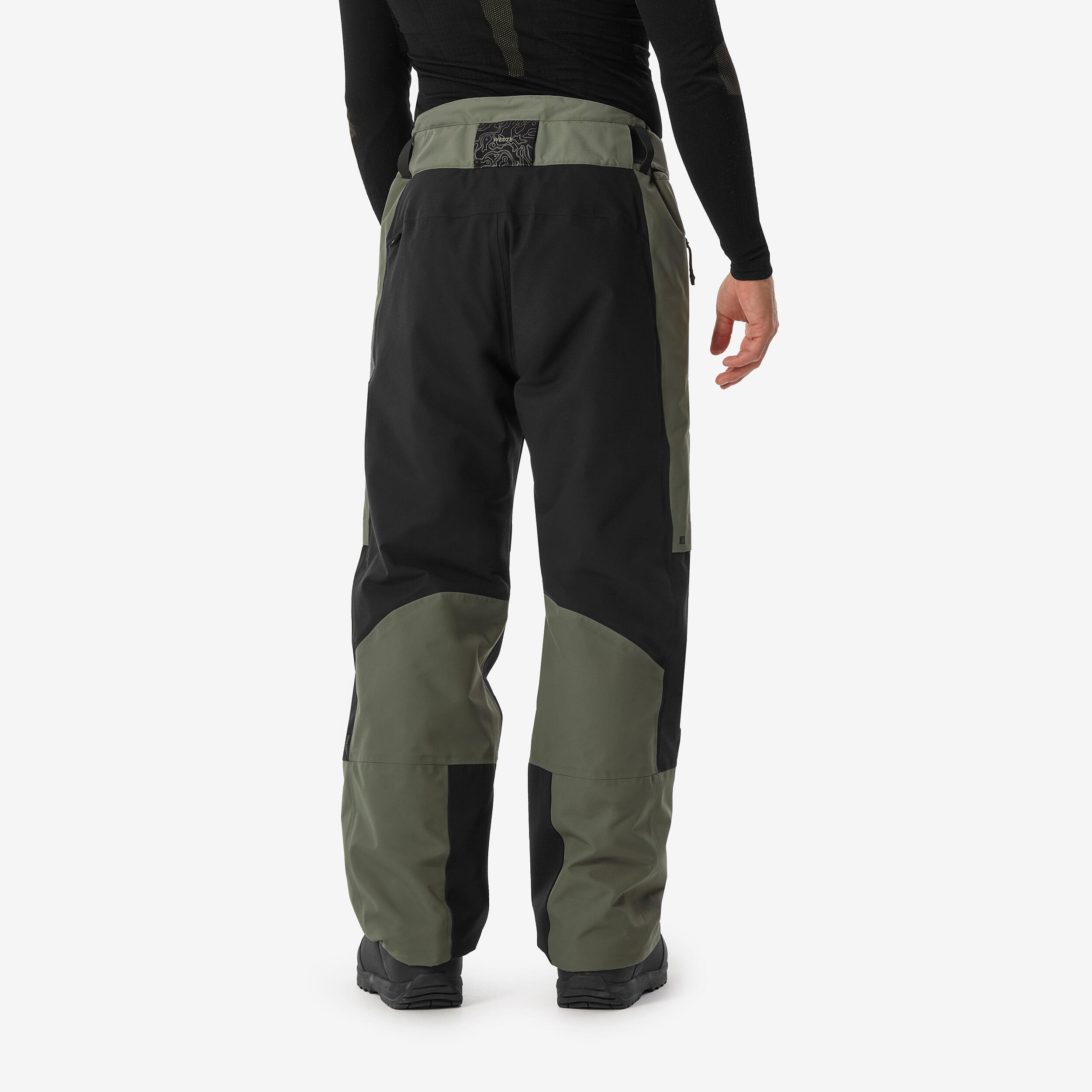 Snowboardbroek 500 heren warm waterdicht kaki 2/14