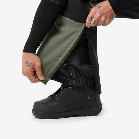 Штани чоловічі 500 для катання на сноуборді водонепроникні хакі 