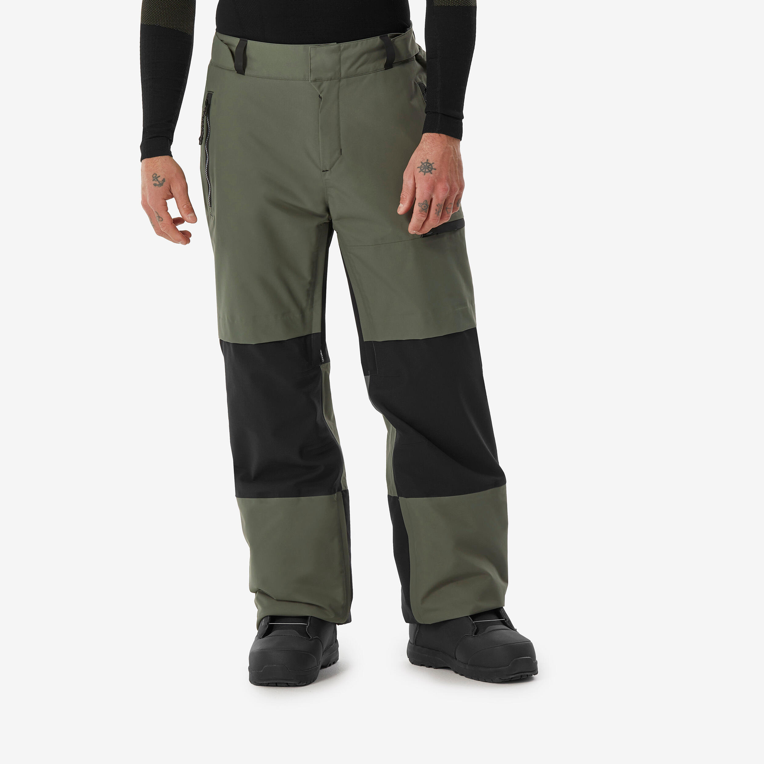Men’s Warm, Waterproof Snowboard Trousers SNB 500 - Khaki