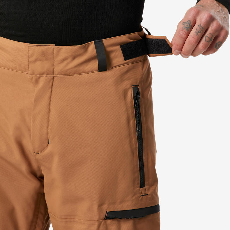 Pantalón de snowboard cálido e impermeable hombre, SNB 500 camel 