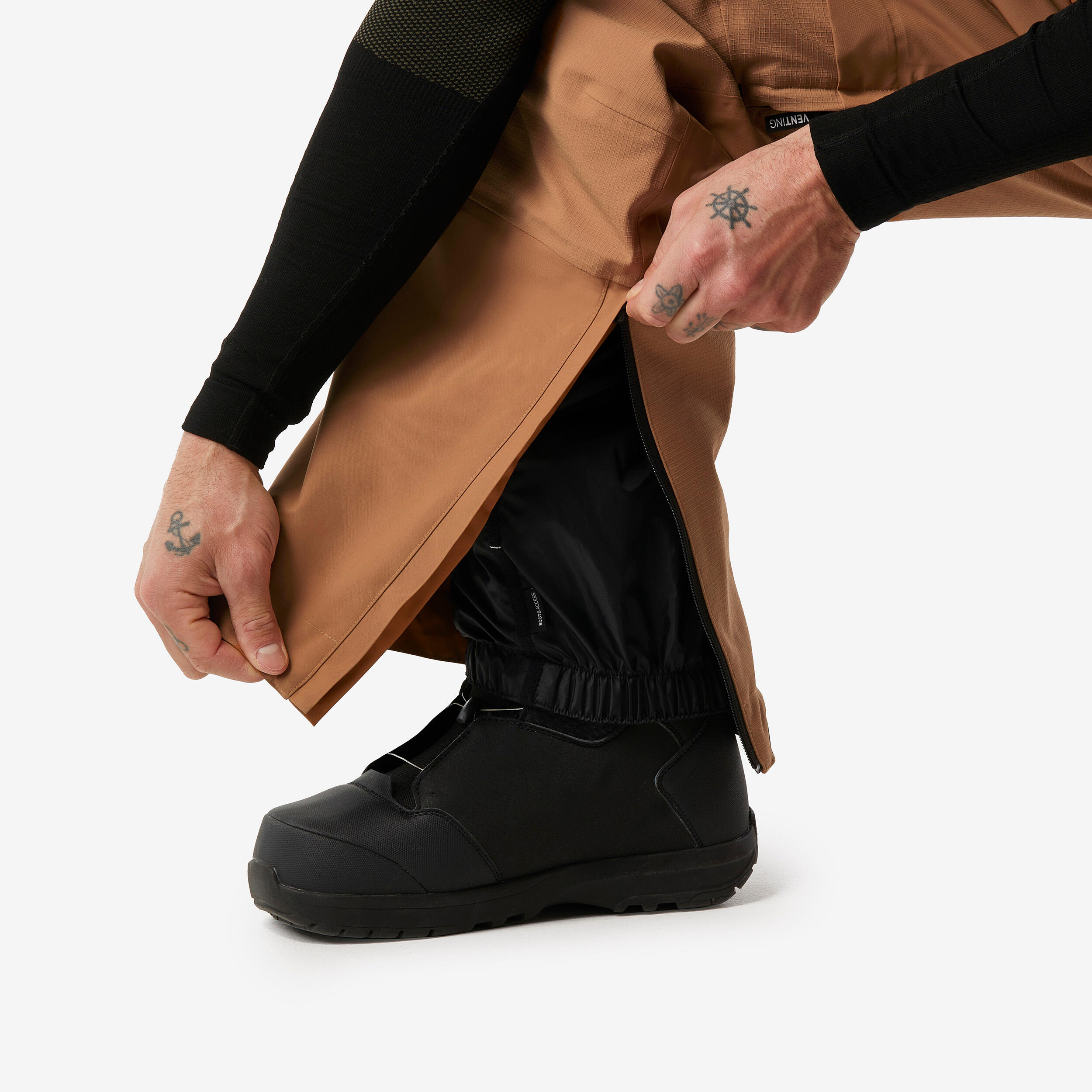 Calças de Snowboard Quentes e Impermeáveis SNB 500 Homem Camel 7/14
