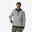 Sweat de snowboard à capuche 1/2 zip chaud et confort homme, 100 gris