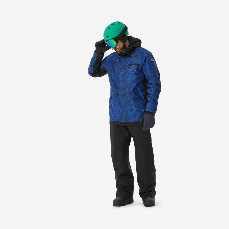 Veste de snowboard chaude et respirante homme, SNB 100 graph bleu