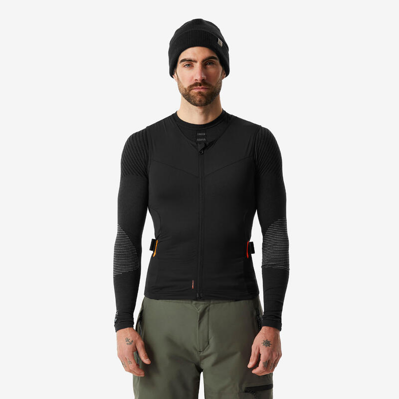 Rugbeschermer voor mountainbiken skiën snowboarden heren DBCK 900 zwart