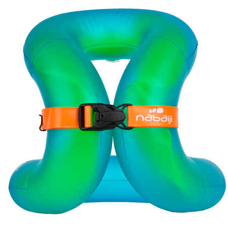 Gilet de natation gonflable18-30 kg - vert