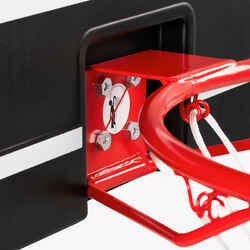 Kids'/Adult Wall-Mounted Basketball Hoop SB100 - Black/Red.