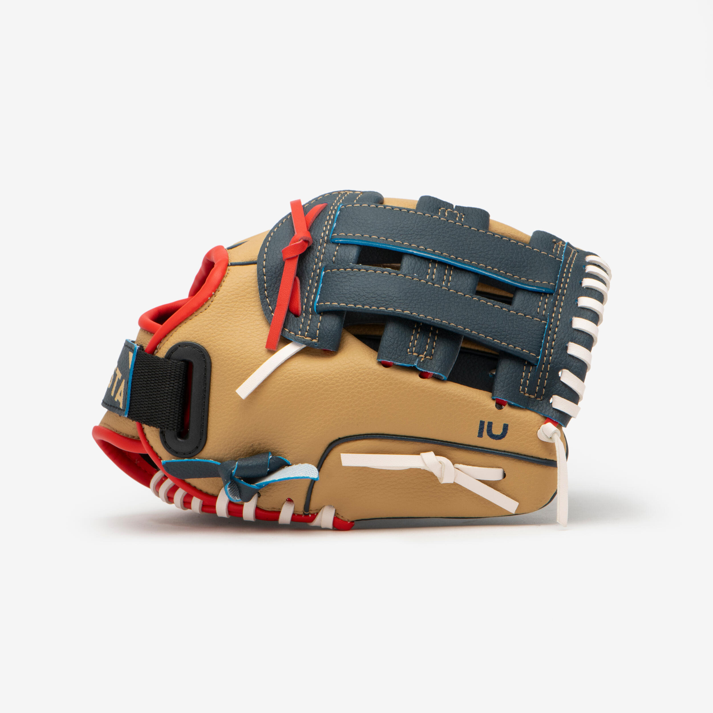 Children's right-handed pitcher's baseball glove, BA100 beige