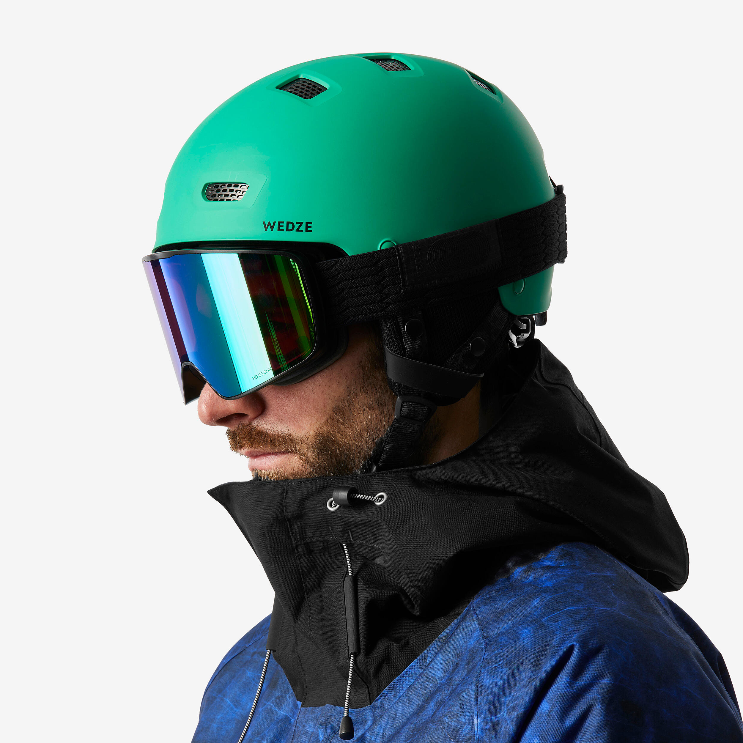 Adult/juniors ski and snowboard helmet HFS 300 green DREAMSCAPE