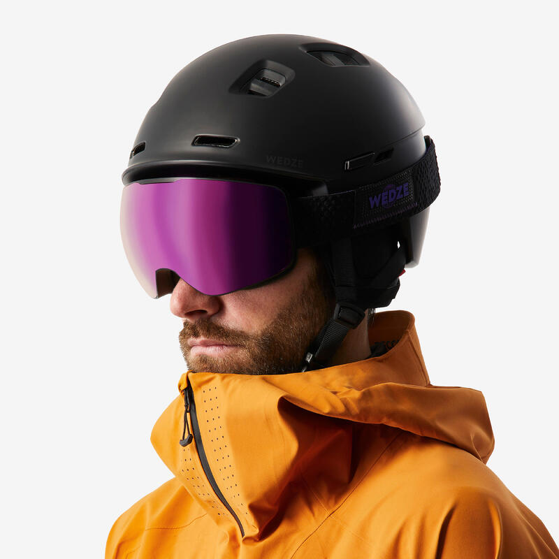 Maschera sci e snowboard adulto e bambino G 900 S HD viola