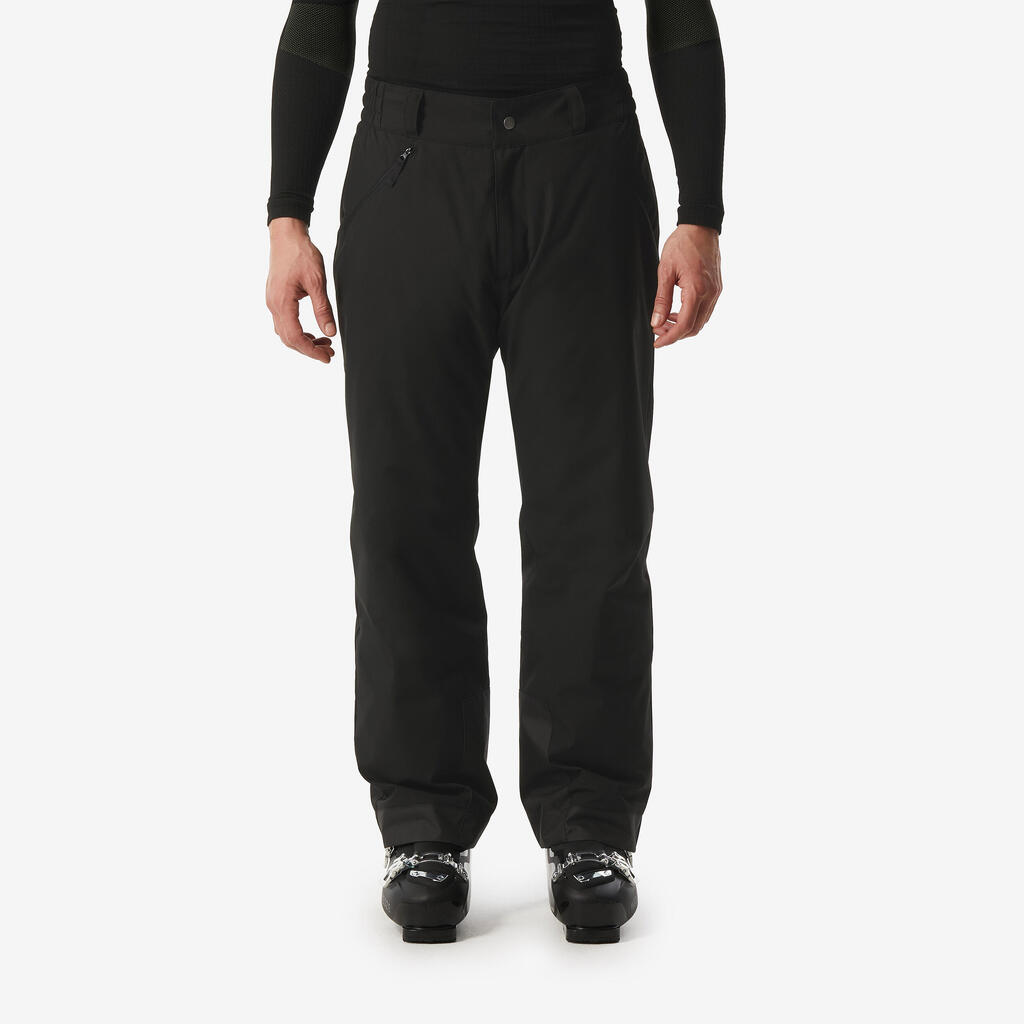 Crne muške pantalone za skijanje 100