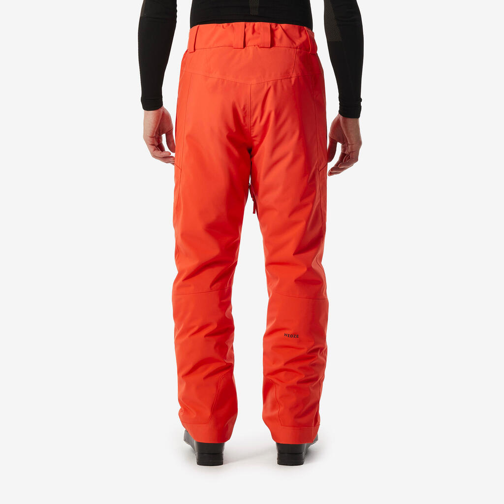 Crvene muške pantalone za skijanje 500