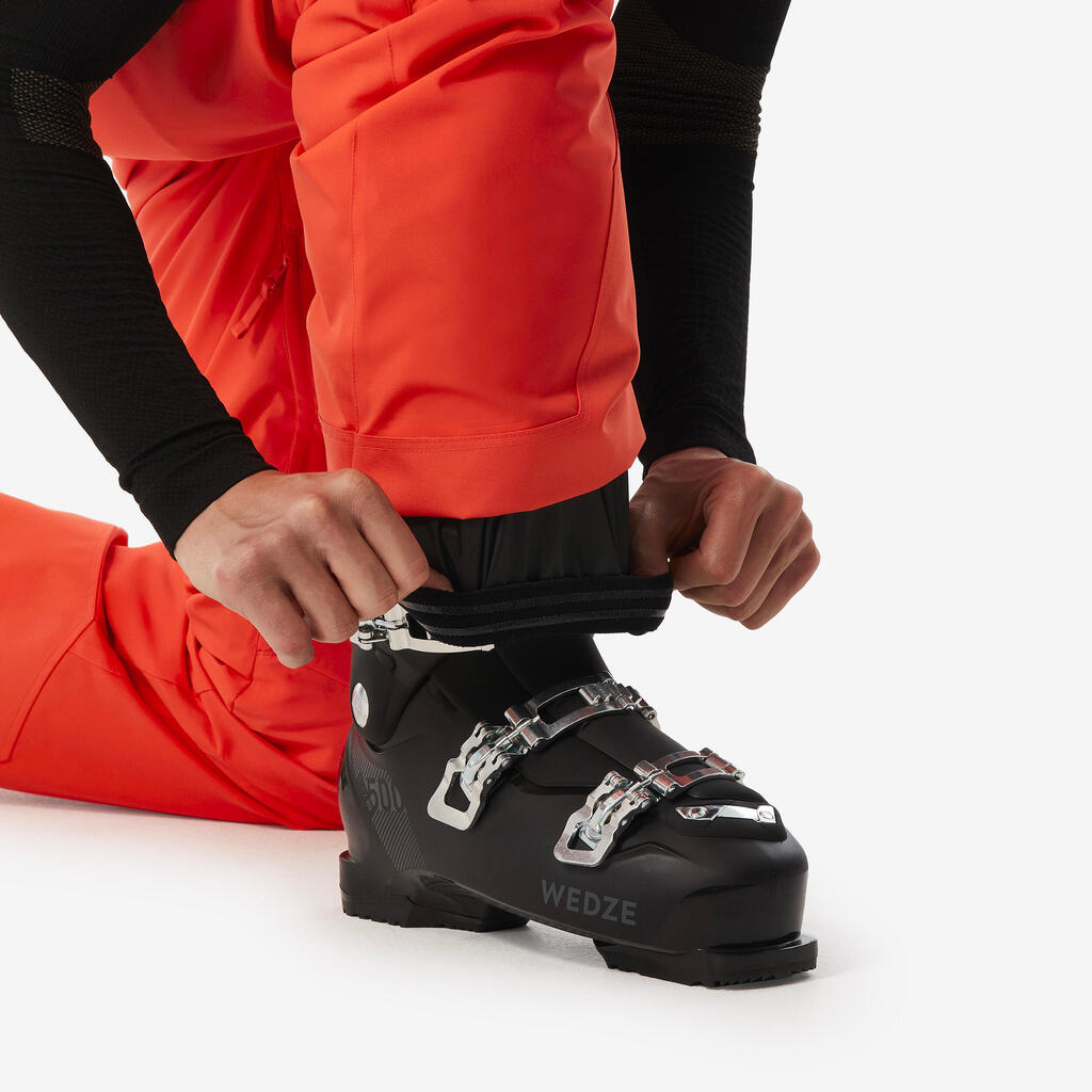 Crvene muške pantalone za skijanje 500
