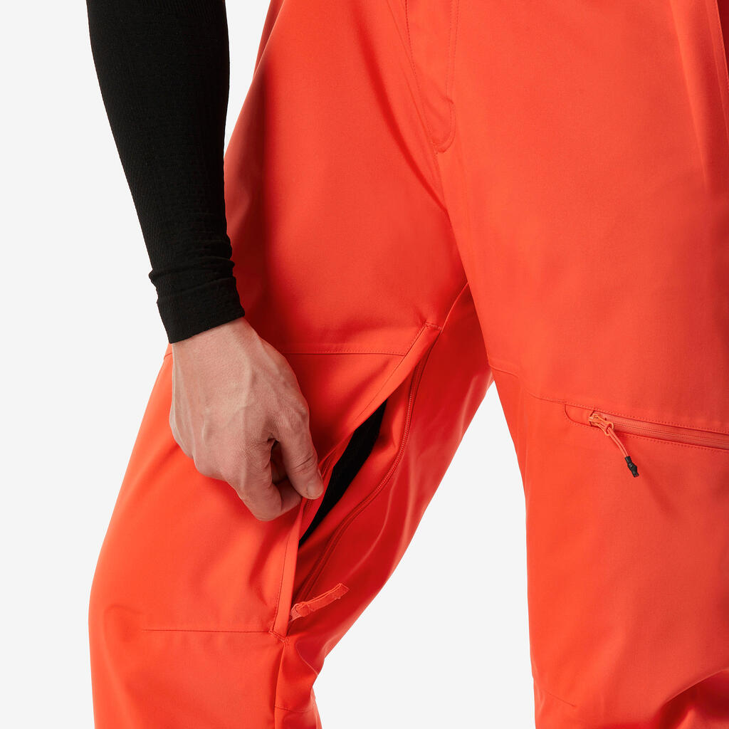 Crvene muške pantalone za skijanje 500