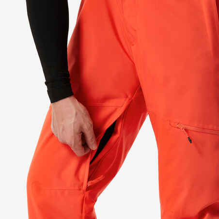 500 Men's Warm and Adjustable Ski Trousers-Orange