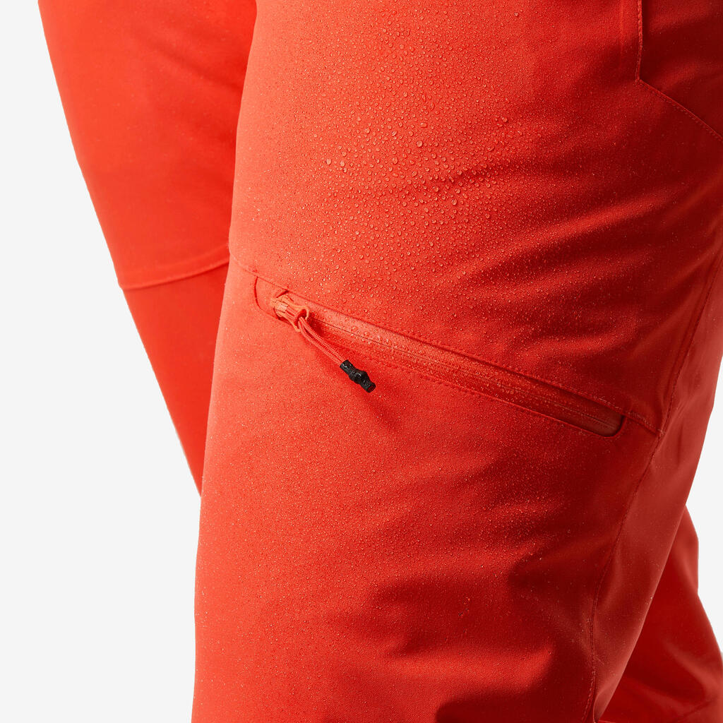 Crvene muške pantalone za skijanje 500