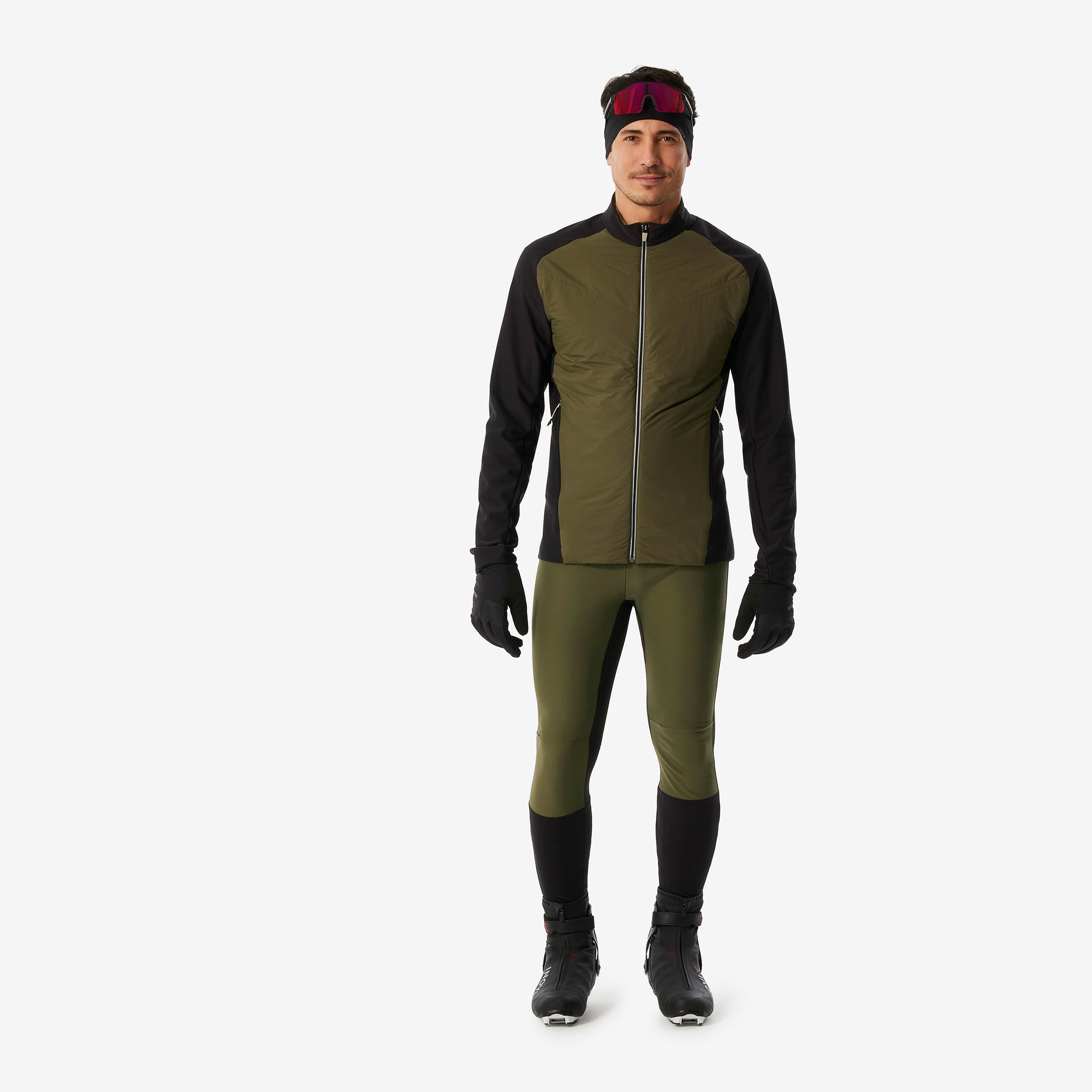 Manteau de ski de fond homme �?? XC S 550 - Vert Olive Dor - Inovik - D?�cathlon