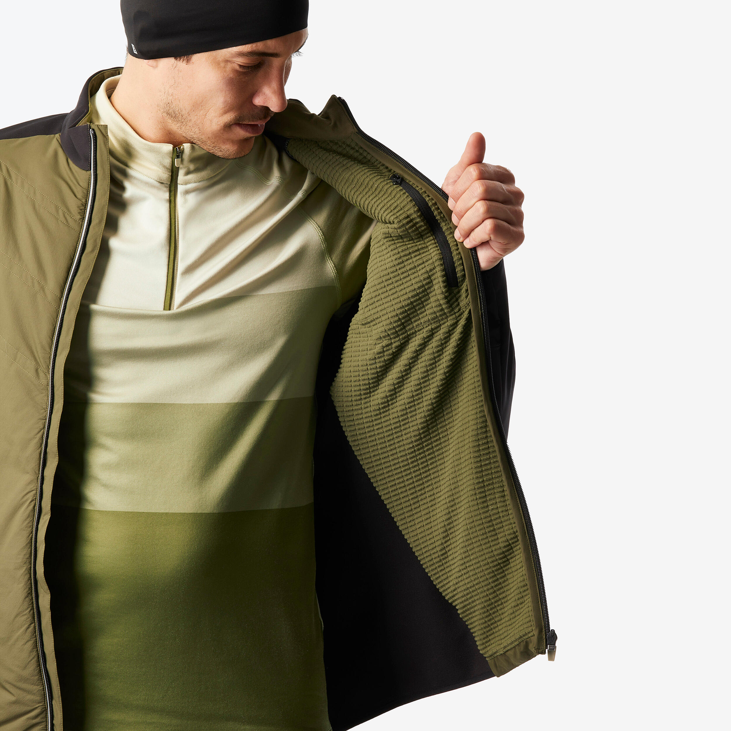 Jaqueta d'esquí de fons home JACKET 500 caqui  5/13