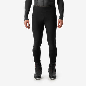 Mallas largas esquí de fondo cortaviento hombre, 500 negro