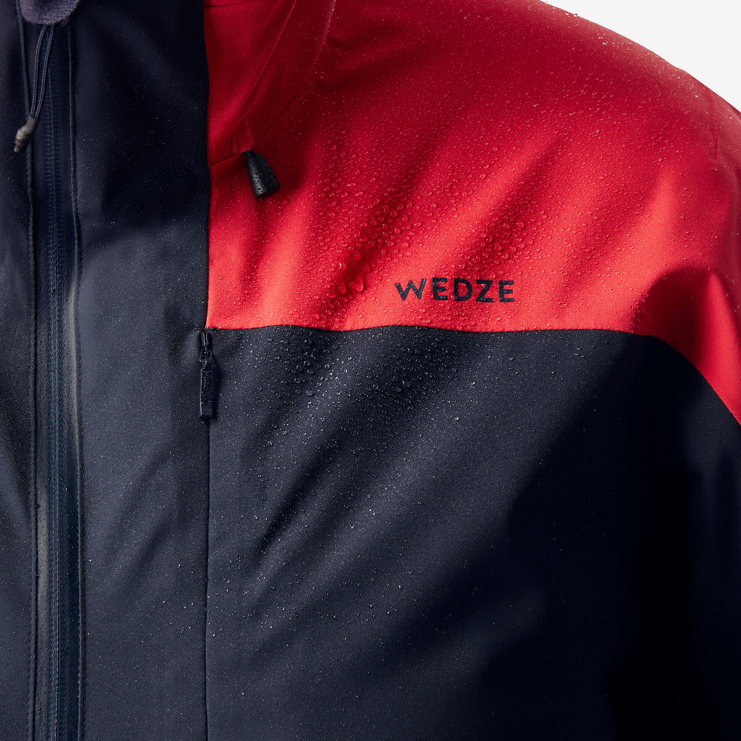 Second Life - Men's warm and waterproof ski jacket 500 - navy blue and red - VERY GOOD 4/7
