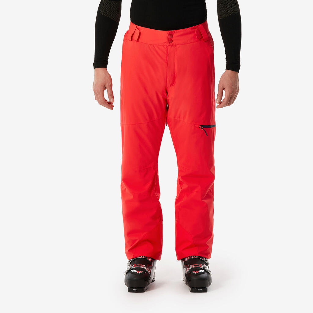 Skihose Herren warm und verstellbar - 500 rot